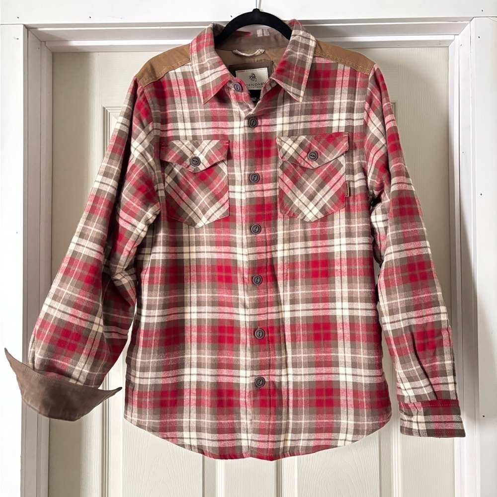 Legendary Whitetails Men's Quilt Lined Flannel Shirt Jacket - Size Medium